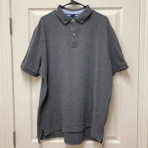 Tommy Hilfiger Mens XXL Heather Gray Polo Short Sleeve Shirt 100% Cotton
